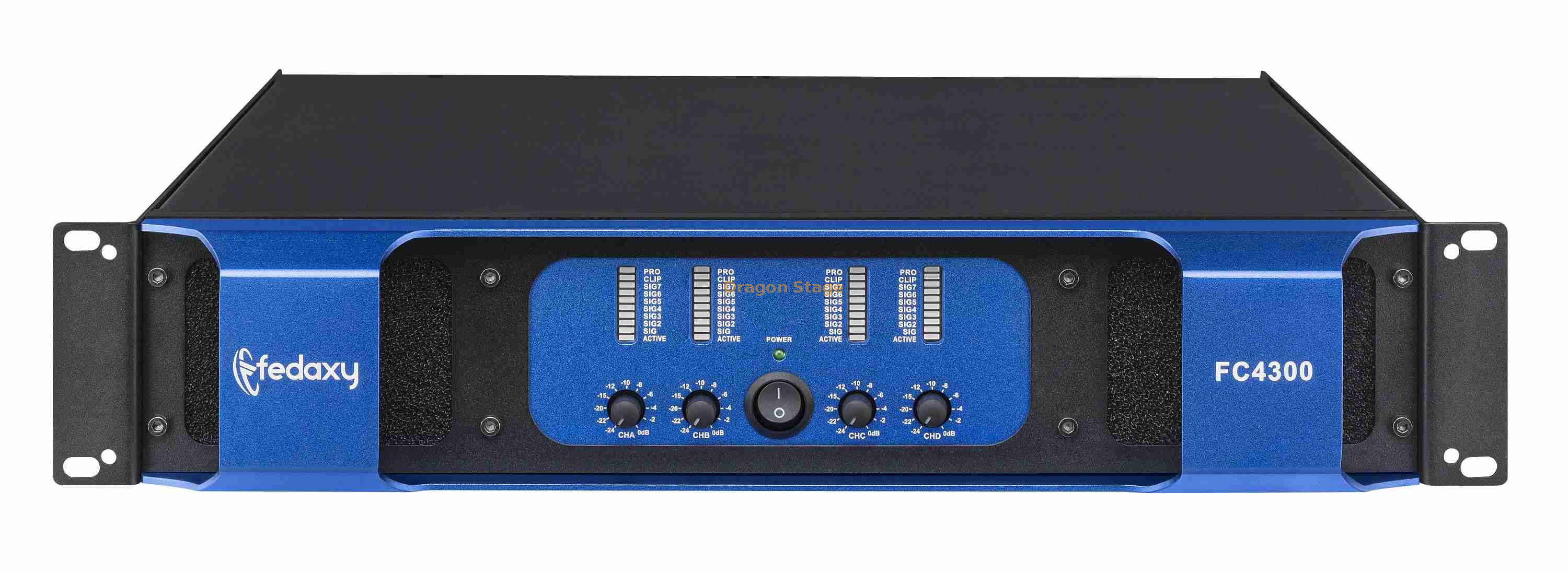 Amplificateur de Puissance pour Subwoofer Classe H 4 Canaux 800W Audio Professionnel